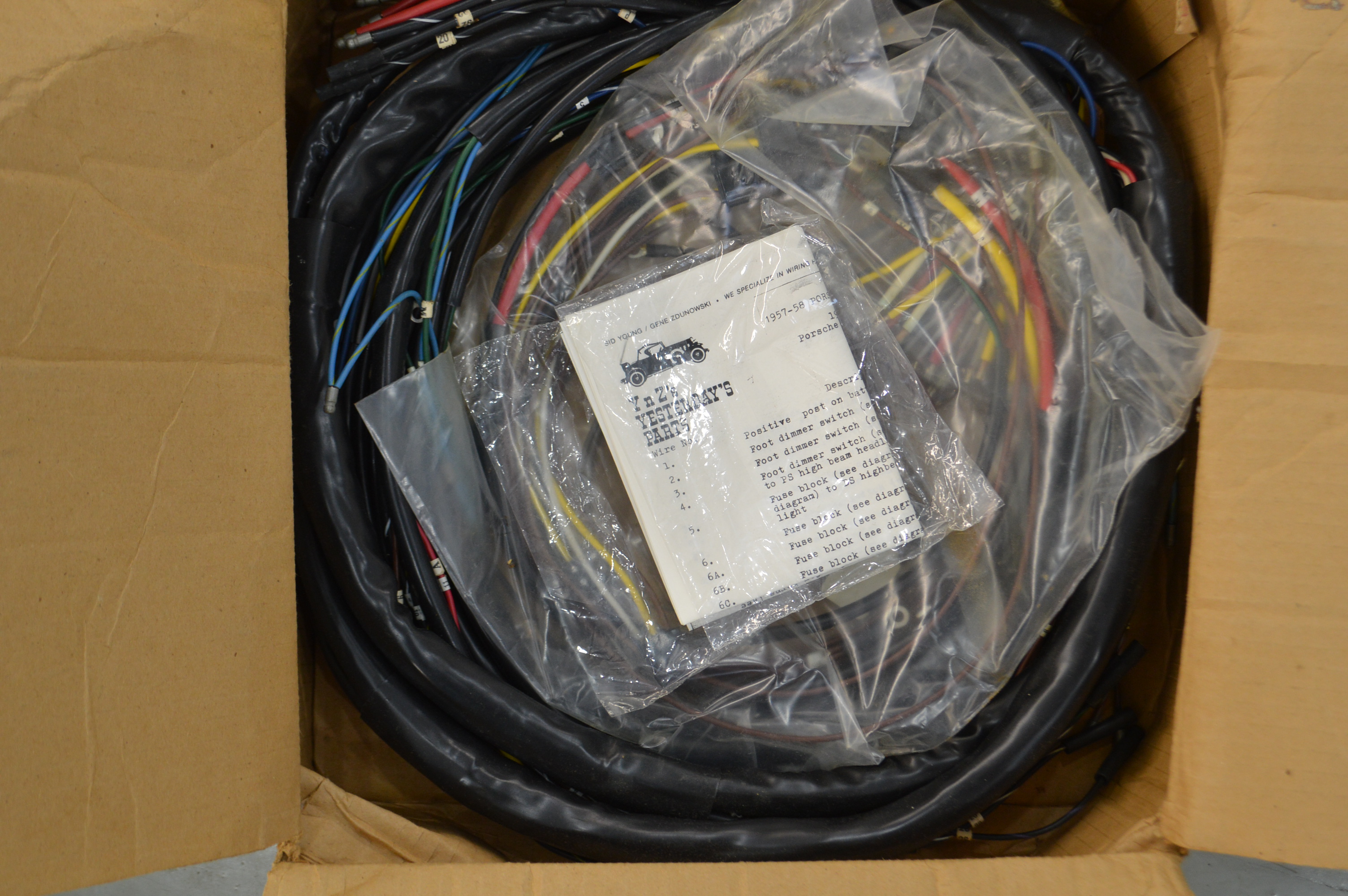 YNZ New Wiring Harness for 356 A Speedster/ConvD